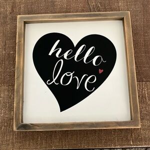 “hello love” wall hanging